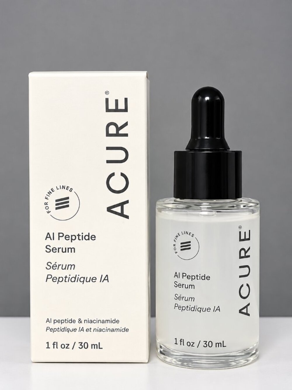 NIB ACURE AI Peptide Serum + Niacinamide 1oz | Plumping + Smoothing Skincare ✨
